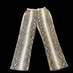 Votre Nom Jeans Snakeskin Print Straight-Leg Pants – Size 40 (US 8/10)